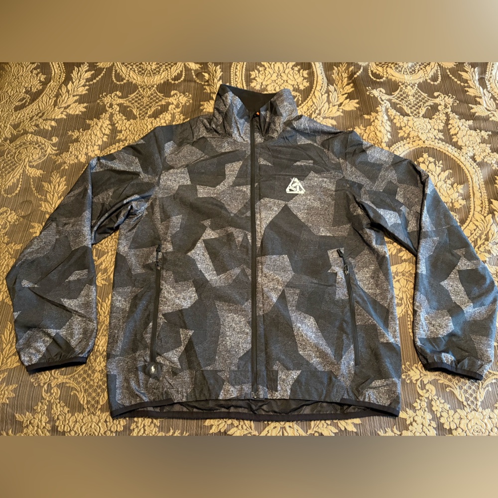 Vintage Polo Sport Ralph Lauren Mens L Fractal Camouflage Full Zip Jacket Top!